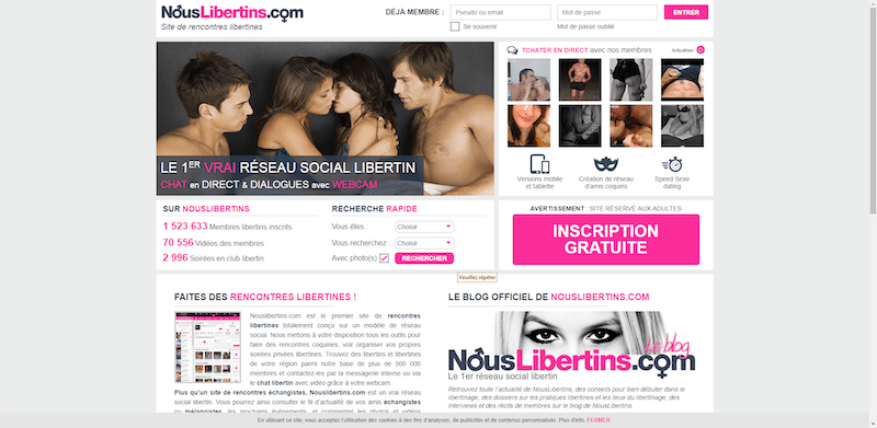 Nous libertins : le site de rencontre